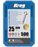 Kreg Pocket-Hole Schroeven Grof Draad 25 mm verzinkt (500 st.)